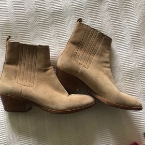 Michael Kors tan suede booties